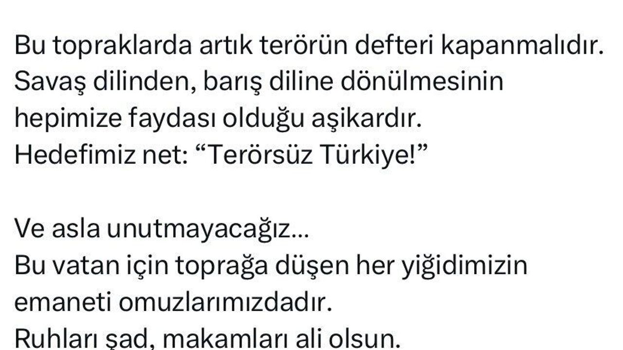 Milletvekili Hatipoğlu: "Bu topraklarda artık terörün defteri kapanmalıdır"