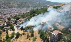 Tokat’ta Boş Arazide Yangın