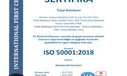 Tokat Belediyesi ISO 50001:2018 Sertifikasını Aldı