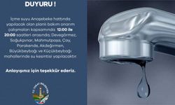 Tokat’ta Planlı Su Kesintisi