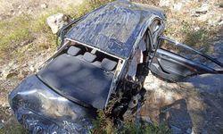Niksar'da Otomobil Uçuruma Yuvarlandı, Sürücü Yaralı Kurtuldu