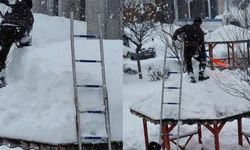 Tokat’ın Başçiftlik İlçesinde Kar Kalınlığı Görenleri Şaşırttı