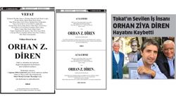 Orhan Ziya Diren Hayatını Kaybetti