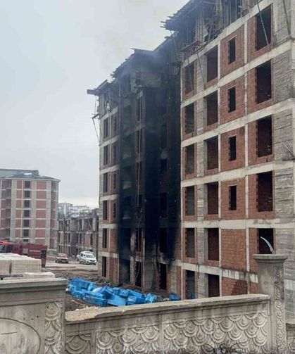 Tokat'ta inşaatta çıkan yangın korkuttu