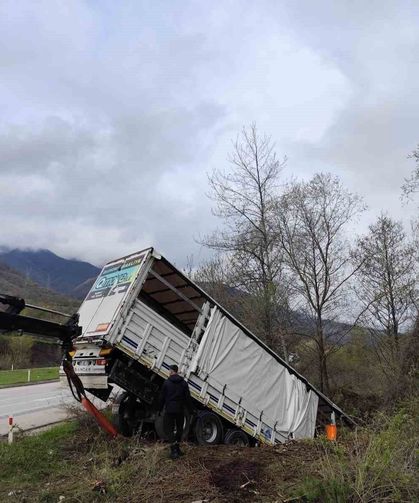 Tokat'ta tır devrildi: 3 kişi yaralandı, 6 hayvan telef oldu