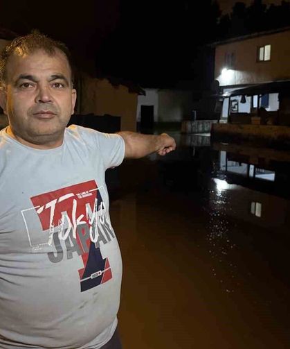 Turhal'da Yeşilırmak suyu taştı, bazı evleri su bastı