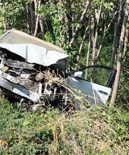 Tokat'ta otomobil elektrik direğine çarptı: 1 ölü, 1 yaralı