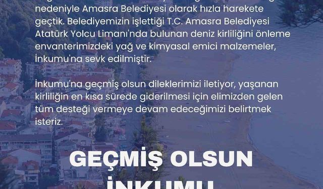 Amasra’dan İnkumu’na malzeme desteği
