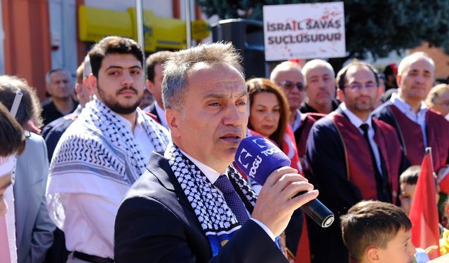 TOGÜ’de Gazze için Dayanışma Yürüyüşü