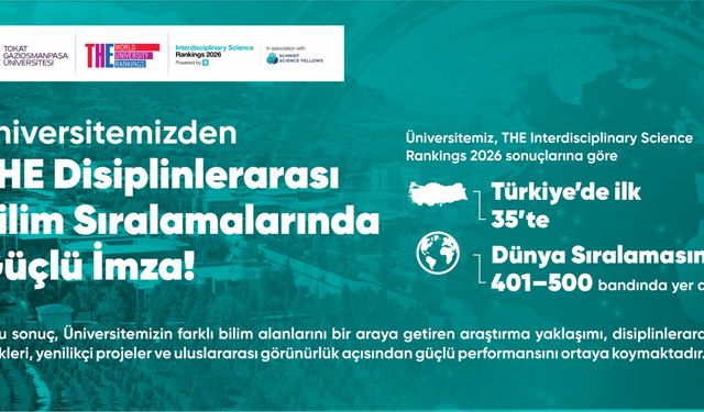 TOGÜ, Dünya Disiplinlerarası Bilim Sıralamasında İlk Kez Yer Aldı