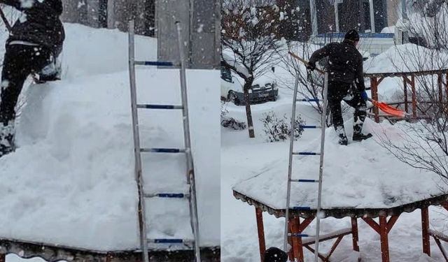 Tokat’ın Başçiftlik İlçesinde Kar Kalınlığı Görenleri Şaşırttı