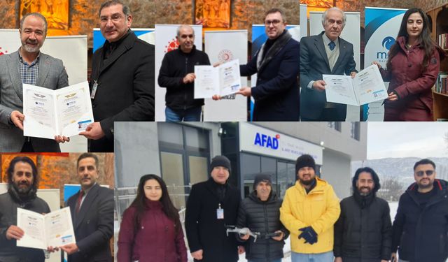 Tokat’ta Basın Mensupları İHA-1 Ticari Pilotluk Belgelerini Aldı