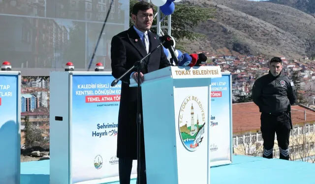 KENTSEL DÖNÜŞÜM 1. ETAP KONUTLARIN TEMEL ATMA TÖRENİ GERÇEKLEŞTİRİLDİ