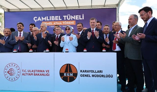 Çamlıbel Tüneli'nin Temeli Törenle Atıldı