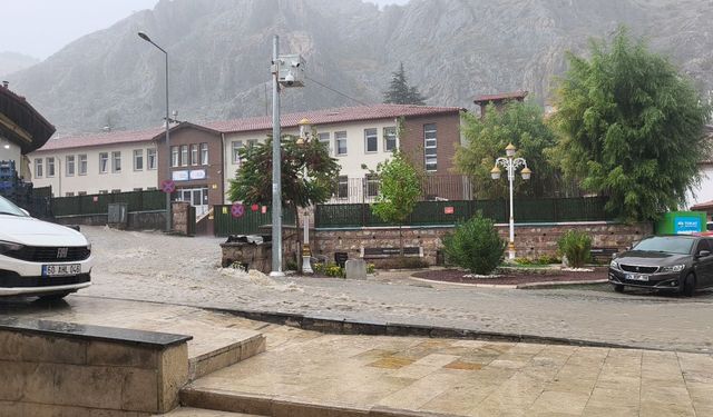 Tokat'ta kuvvetli sağanak yağış etkili oldu