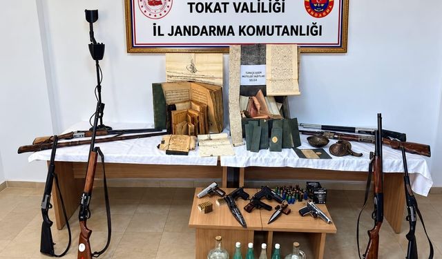 Tokat'ta tarihi eser ve silah kaçakçılığı operasyonu: 6 gözaltı
