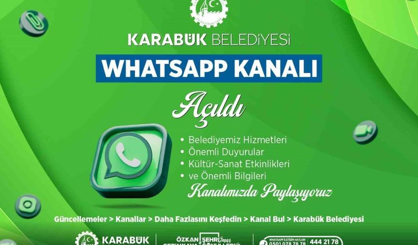 Karabük Belediyesi WhatsApp kanalı açıldı