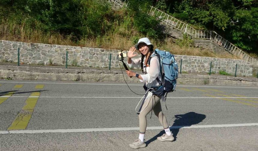 Türkiye’yi dolaşan Güney Koreli gezgin, Ordu’ya ulaştı: "Türkiye çok güzel"