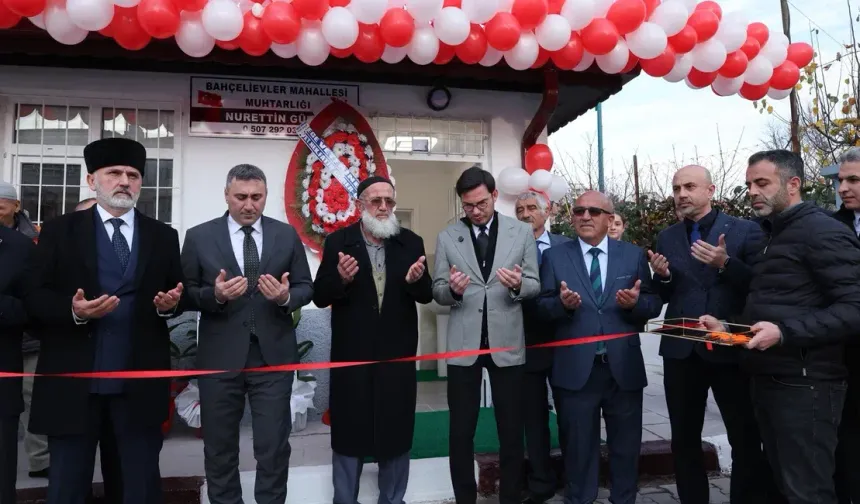 BAHÇELİEVLER MAHALLESİ MUHTARLIK BİNASI YENİLENEN YÜZÜYLE HİZMETE AÇILDI