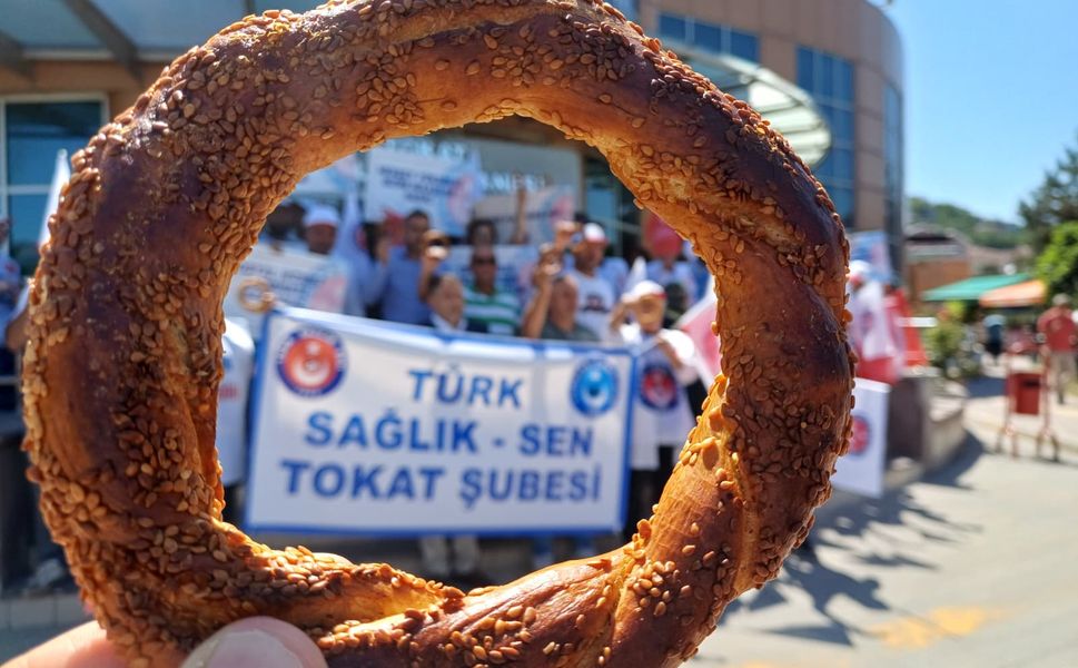 Türk Sağlık-Sen Tokat Şubesi’nden Simitli Eylem