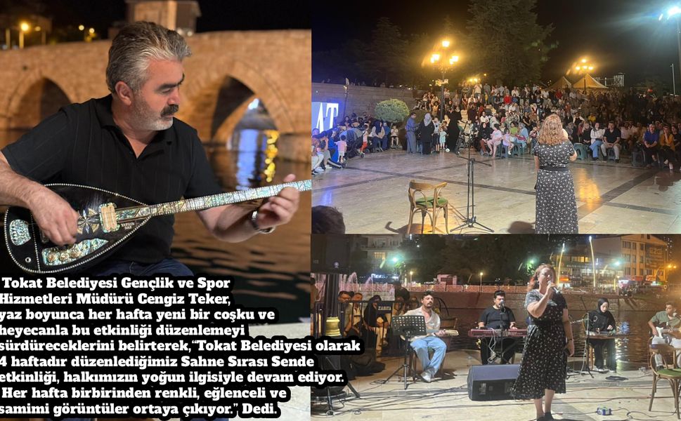 Tokat Belediyesi'nin "Serbest Sahne" Etkinliğinde vatandaşlar Yeteneklerini Sergiliyor
