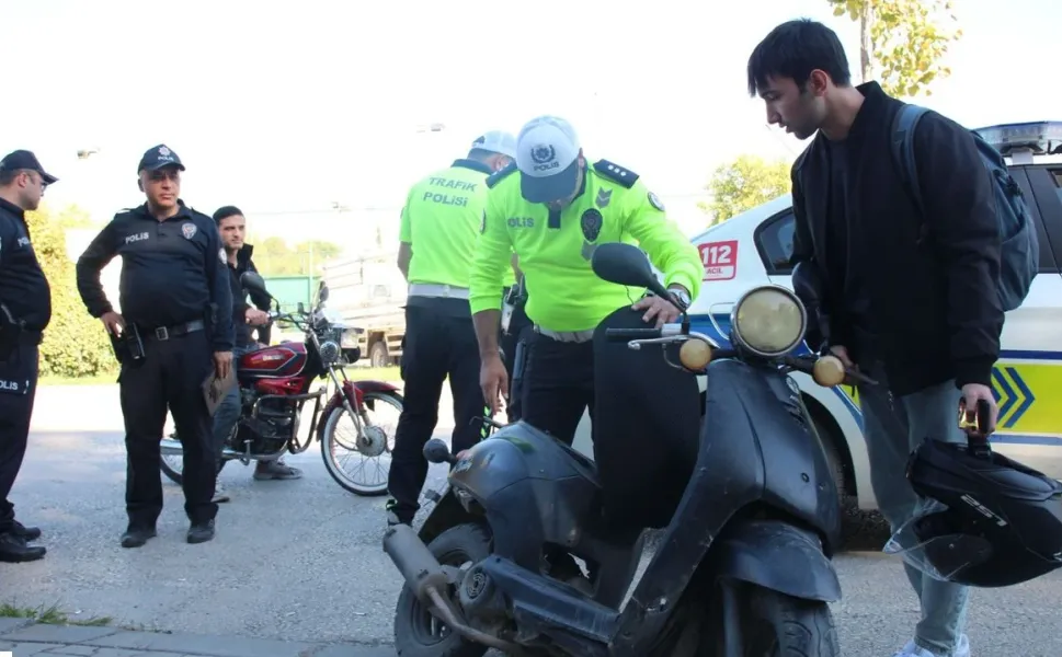 Erbaa’da Motosiklet Sürücülerine Trafik Denetimi Yapıldı