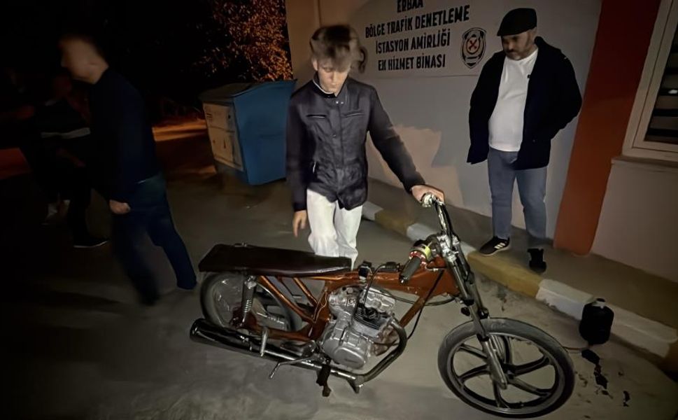 Tokat’ta Bisikletini Motosiklete Çeviren Gence 45 Bin TL Ceza