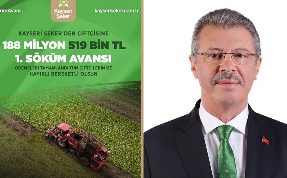 Kayseri Şeker’den Çiftçilere 188 Milyon TL Avans