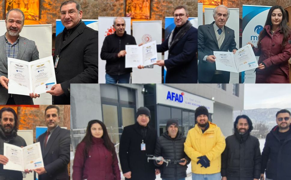 Tokat’ta Basın Mensupları İHA-1 Ticari Pilotluk Belgelerini Aldı