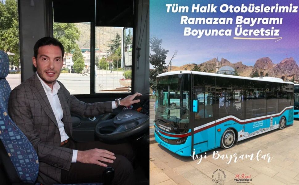 TOKAT’TA BAYRAM BOYUNCA HALK OTOBÜSLERİ ÜCRETSİZ OLACAK