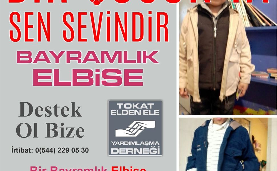 Tokat Eldenele Derneği'nden Çocuklara Bayram Hediyesi