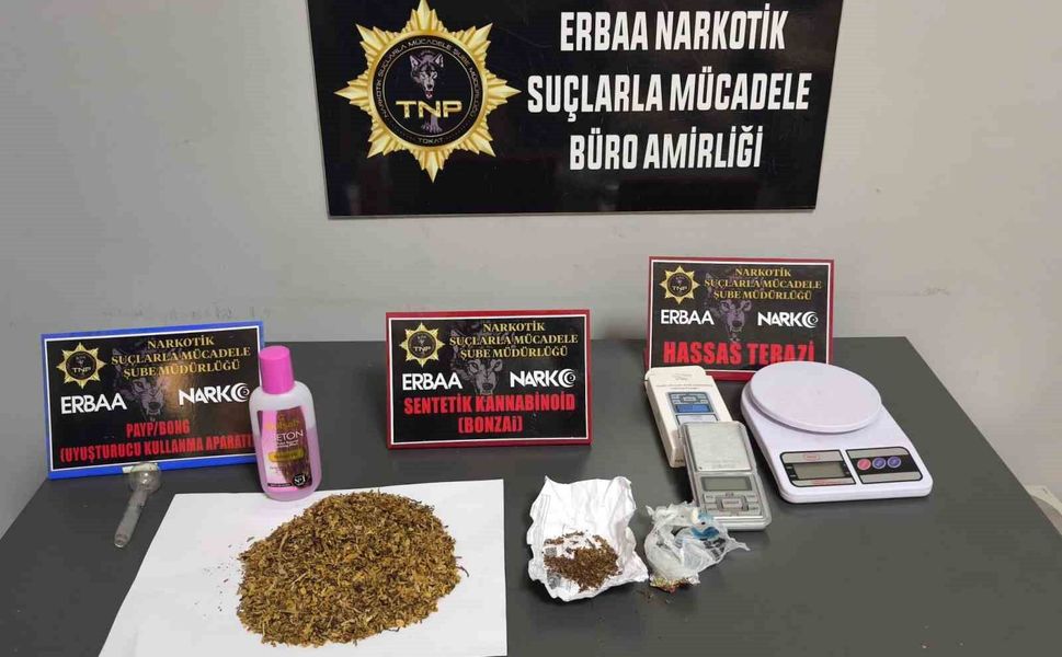 Erbaa'da uyuşturucu operasyonu: 3 gözaltı