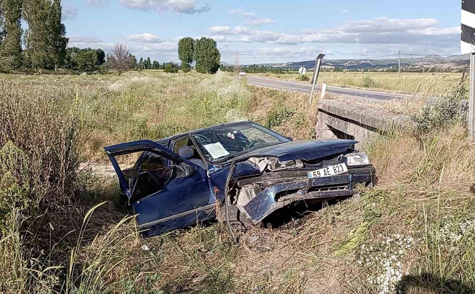 Tokat'ta otomobil şarampole uçtu: 1 ölü, 1 yaralı