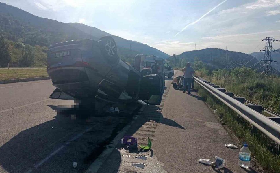 Tokat'ta takla atan otomobildeki 1 kişi öldü, 5 kişi yaralandı