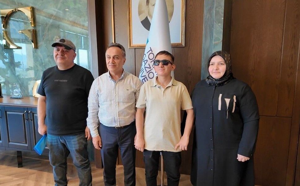 YKS Tokat 2'ncisi özel öğrenciden TOGÜ'ye anlamlı ziyaret