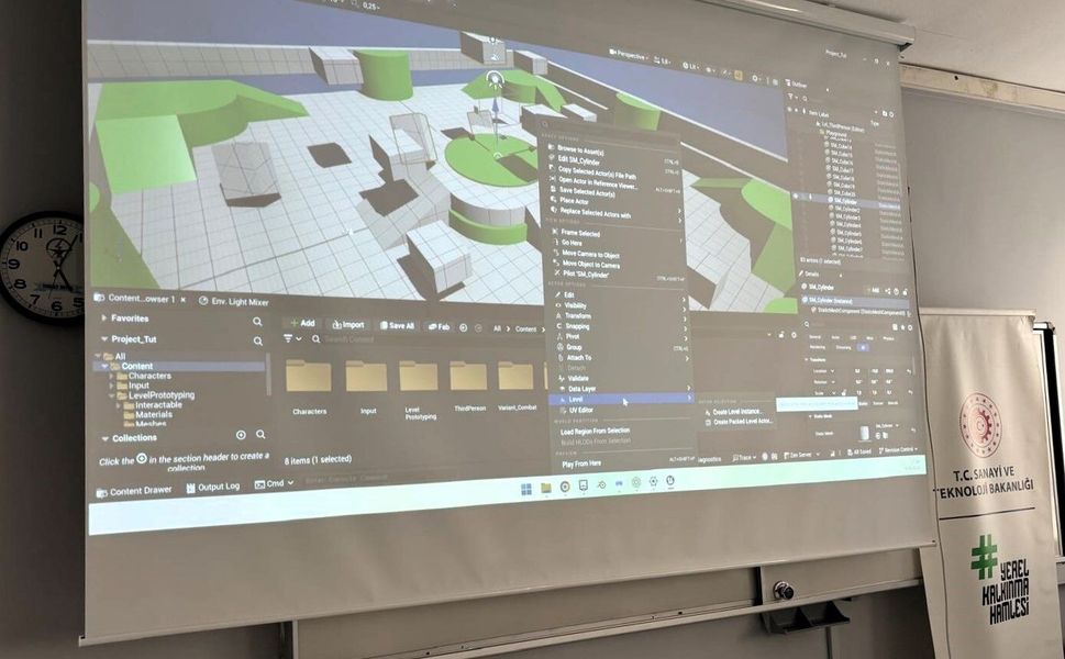 Üreten öğretmenler, Unreal Engine ile Dijital İkiz ve VR içerik geliştirdi