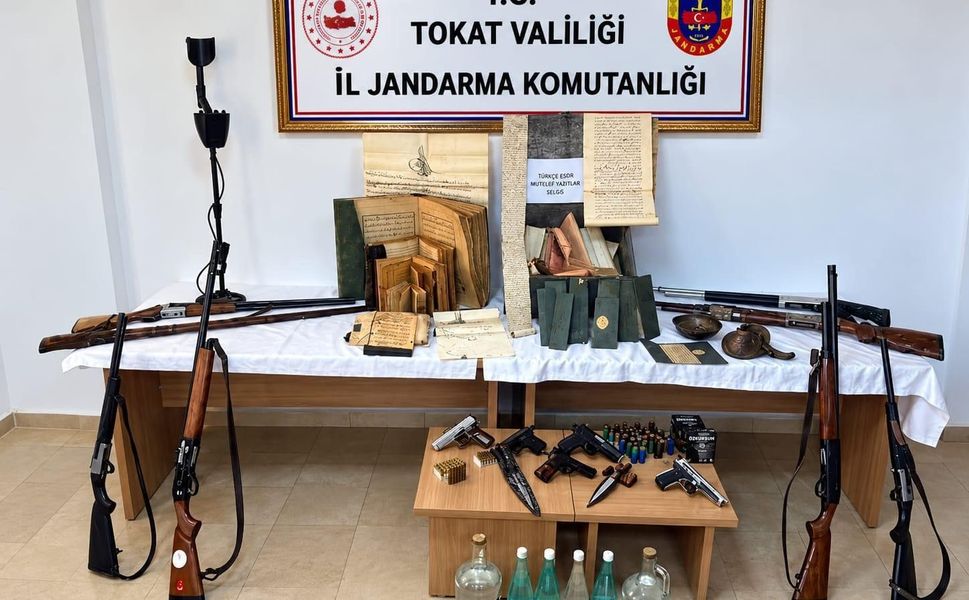 Tokat'ta tarihi eser ve silah kaçakçılığı operasyonu: 6 gözaltı