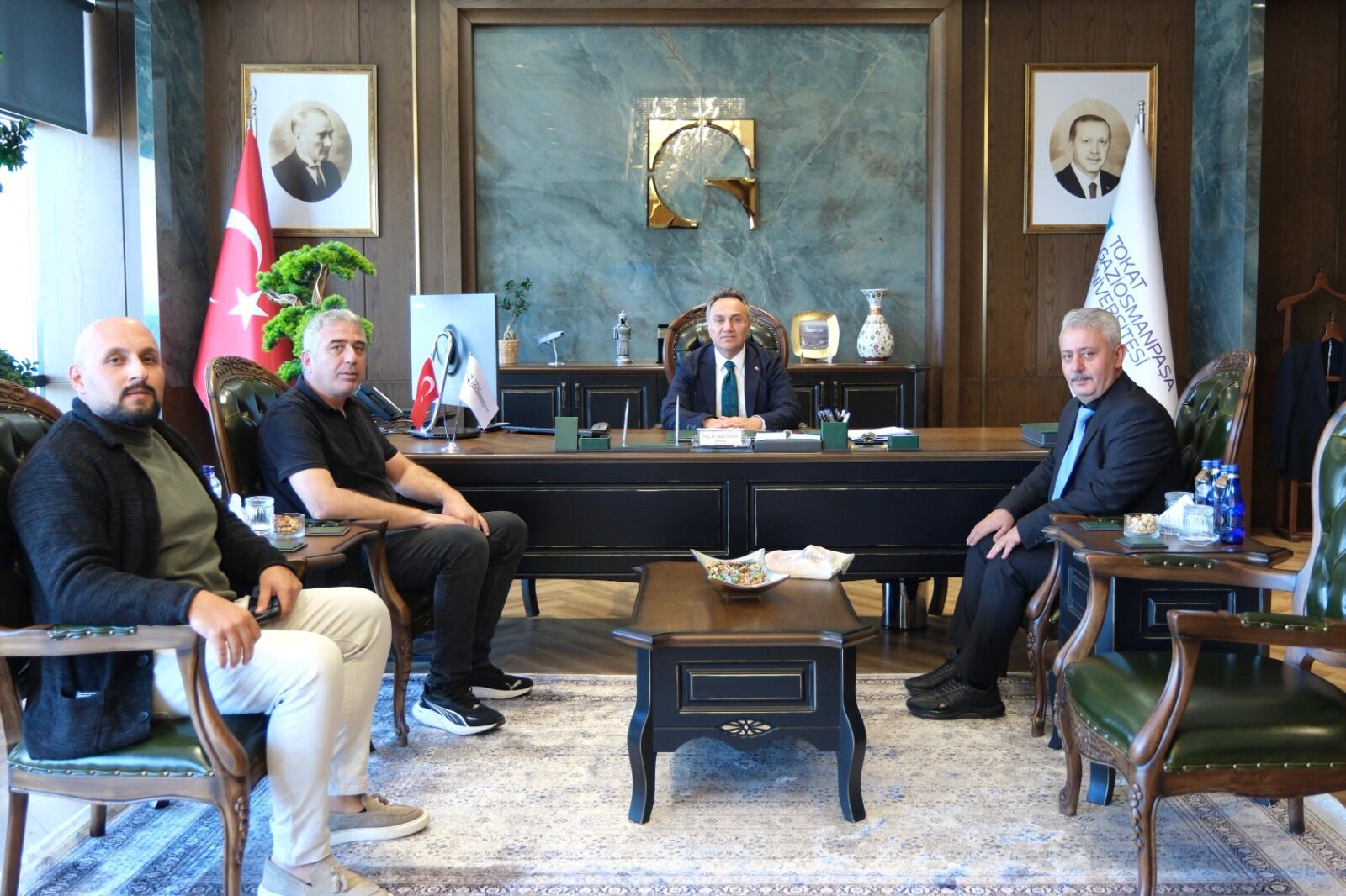Tokat Bakkallar, Manifaturacılar ve Tuhafiyeciler Odası’ndan Rektör Yılmaz’a Nezaket Ziyareti